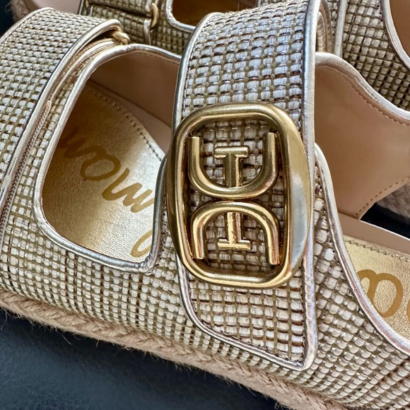 Sam Edelman Gold Rhinestone Sandals - Picture 5 of 8